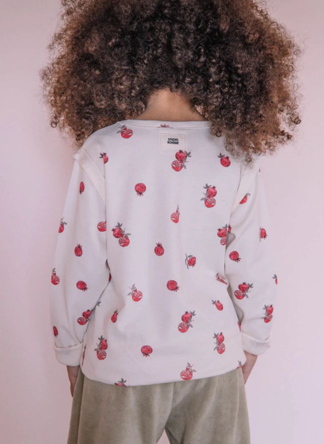 T-shirt Lala Grenades Coton Bio | Ecru