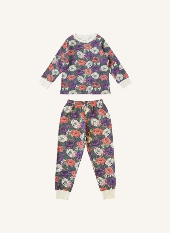 Pyjama Dodo Fleurs Coton Bio | Violet
