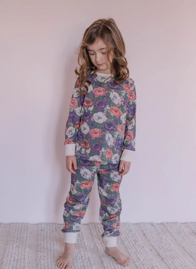 Pyjama Dodo Fleurs Coton Bio | Violet