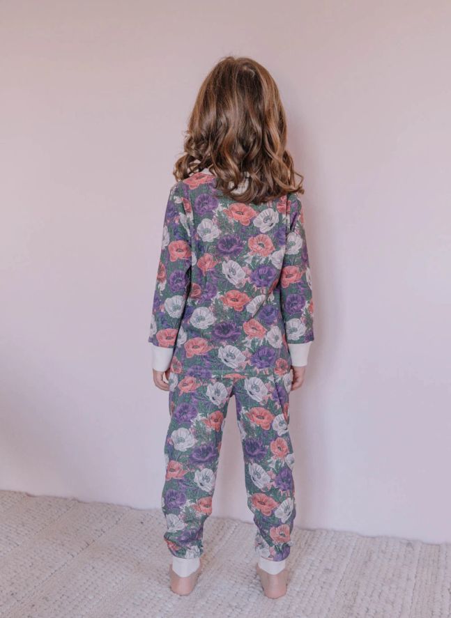 Pyjama Dodo Fleurs Coton Bio | Violet