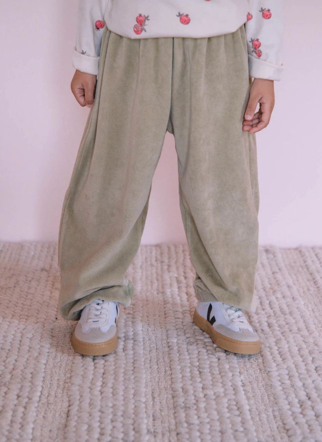 Pantalon Porgy Velours Coton Bio | Sauge