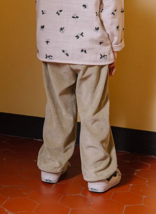 Pantalon Porgy Velours Coton Bio | Sauge