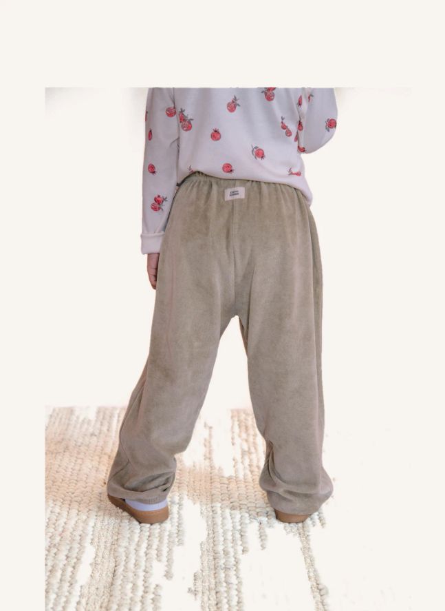 Pantalon Porgy Velours Coton Bio | Sauge