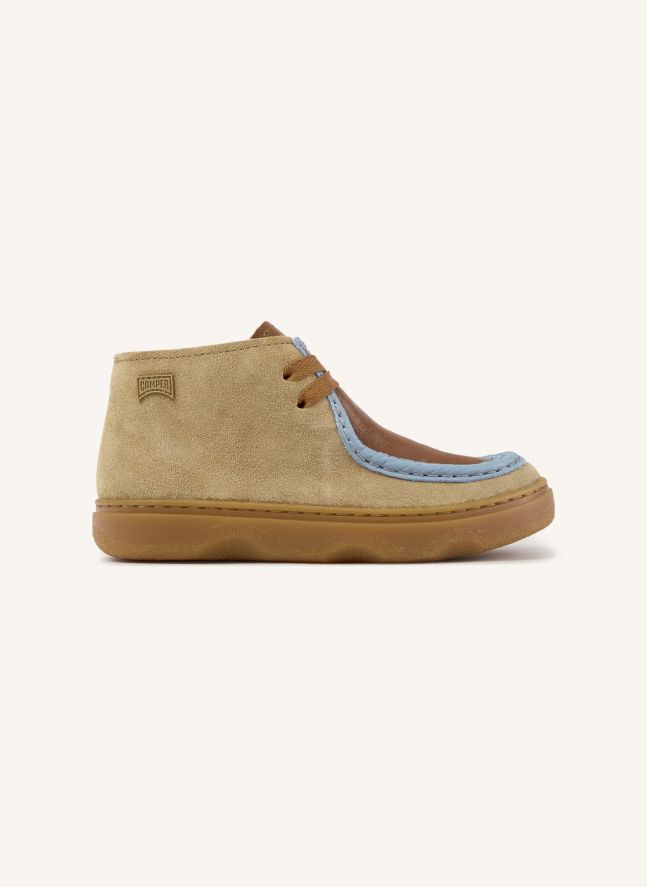 Bottines Lacets Kiddo Colorblock | Marron clair 