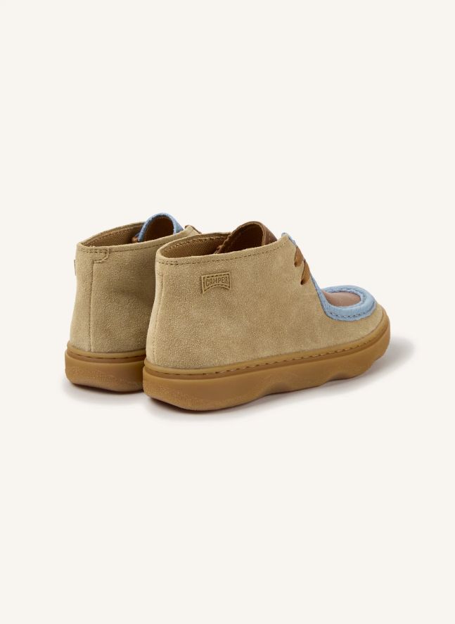 Bottines Lacets Kiddo Colorblock | Marron clair 