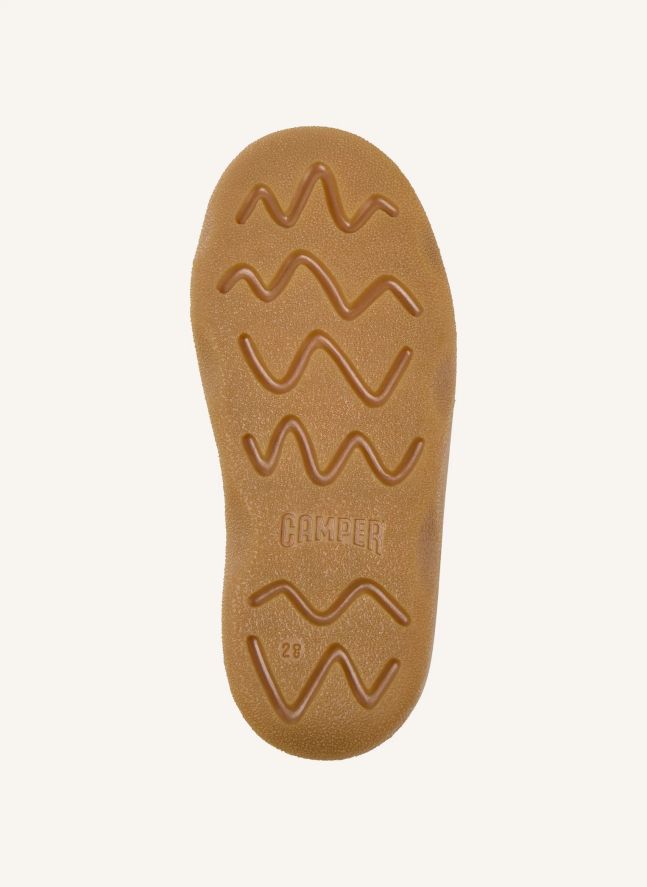 Bottines Lacets Kiddo Colorblock | Marron clair 