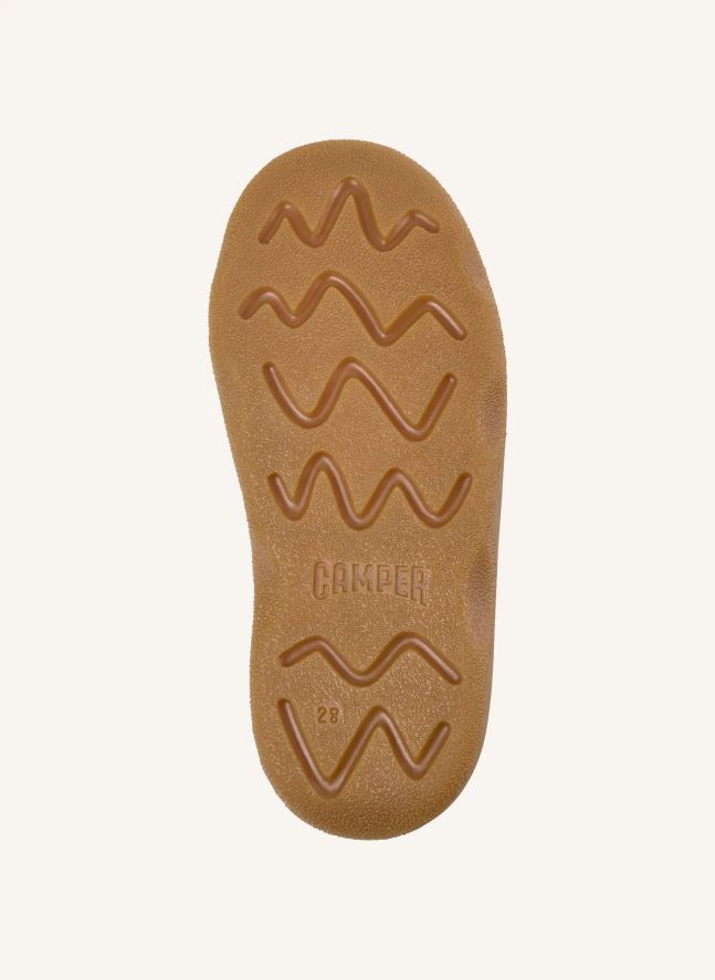 Bottines Lacets Kiddo Fleuries | Marron