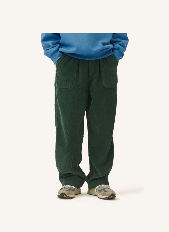 Pantalon Fatigue Velours Côtelé | Vert forêt