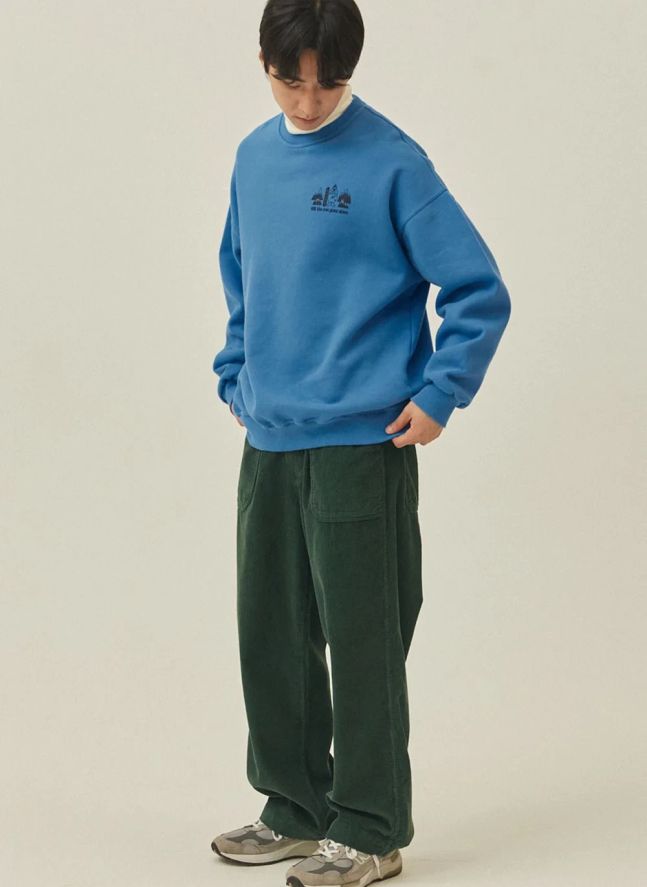 Pantalon Fatigue Velours Côtelé | Vert forêt