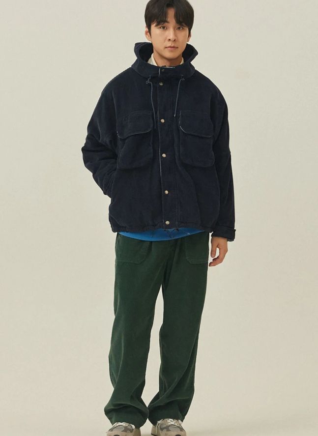 Pantalon Fatigue Velours Côtelé | Vert forêt