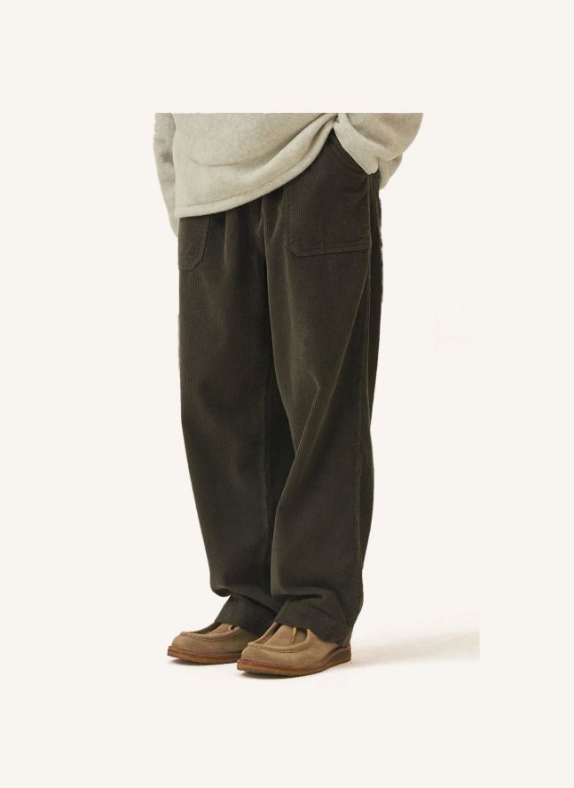 Pantalon Fatigue Velours Côtelé | Gris anthracite
