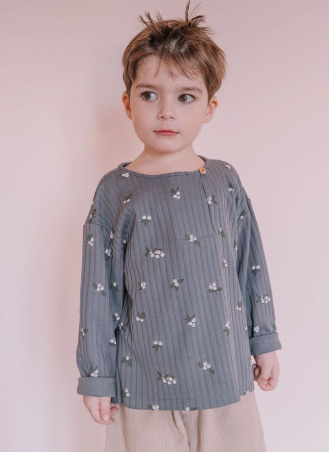 T-shirt Orso Gui Coton Bio | Bleu gris