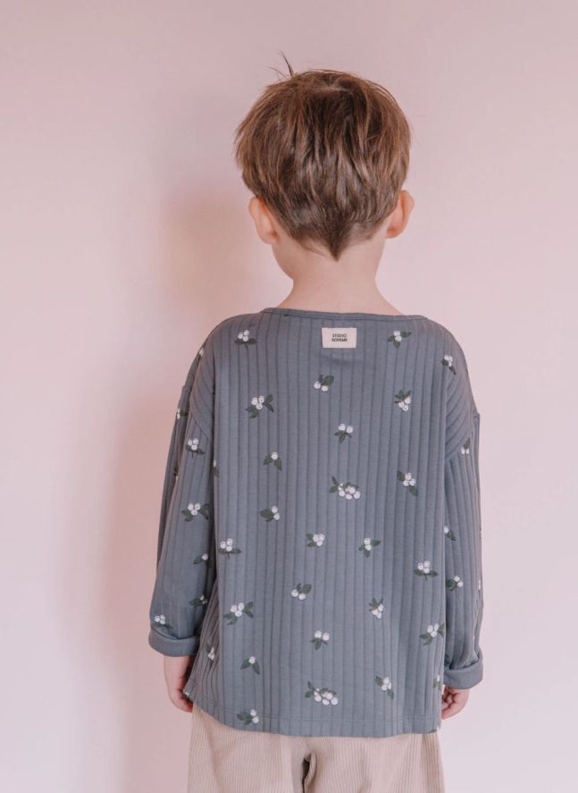 T-shirt Orso Gui Coton Bio | Bleu gris