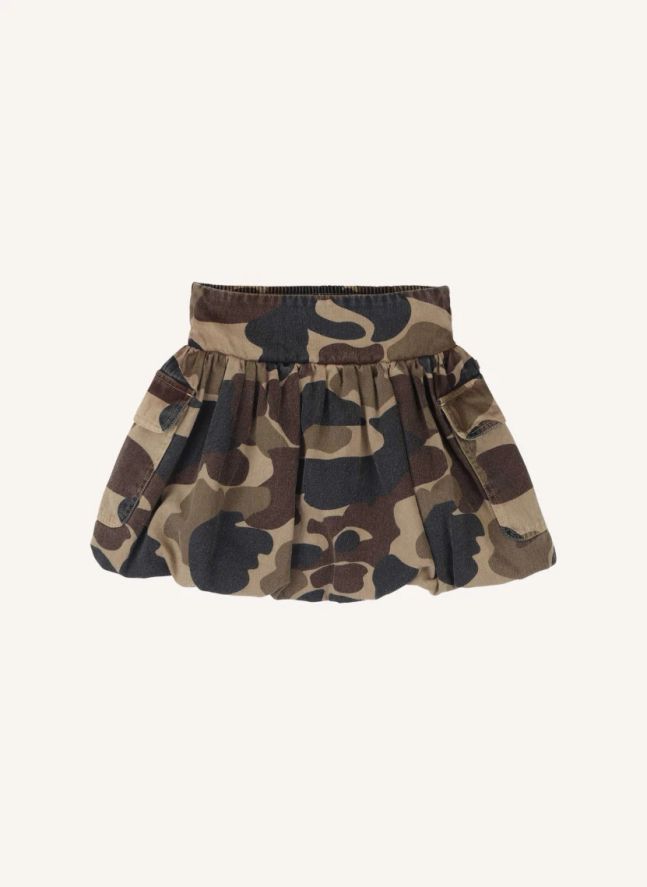 Betty Camouflage Cargo Skirt | Caramel
