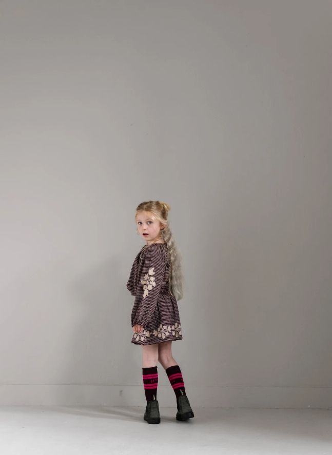 Coco Carreaux embroidered blouse | Burgundy