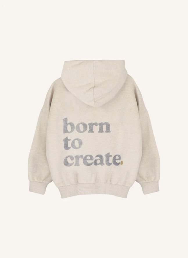 Sweat Capuche Chiné Chris Coton Bio | Beige