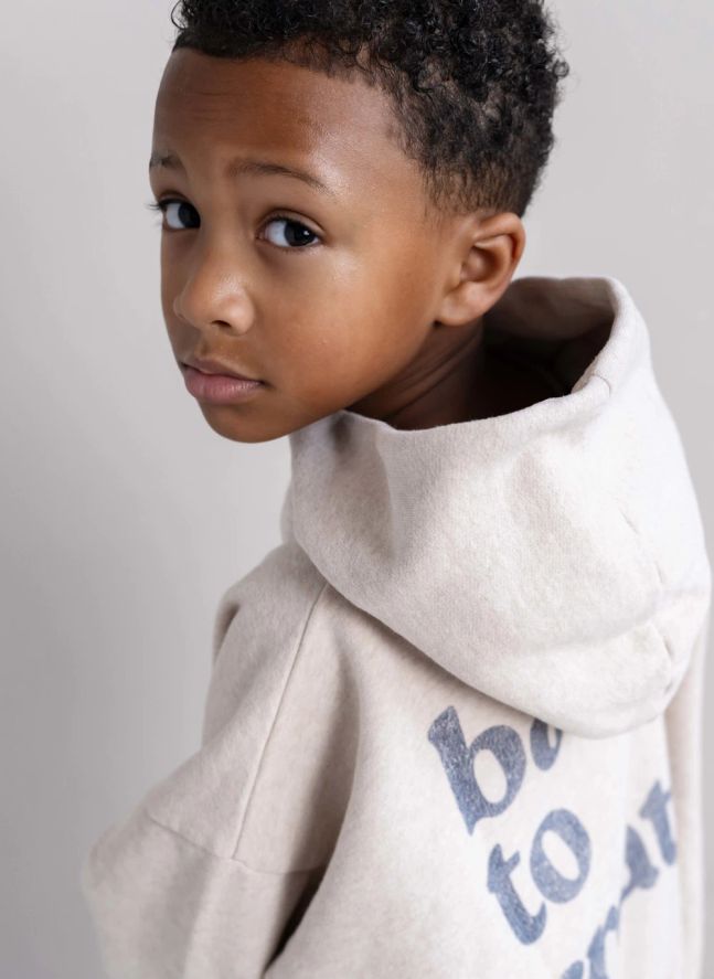 Sweat Capuche Chiné Chris Coton Bio | Beige