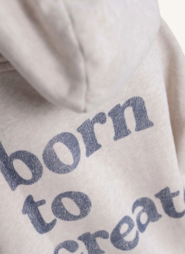 Sweat Capuche Chiné Chris Coton Bio | Beige