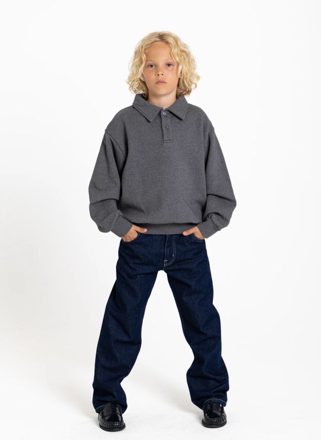 Polo Langford Coton Bio | Gris chiné
