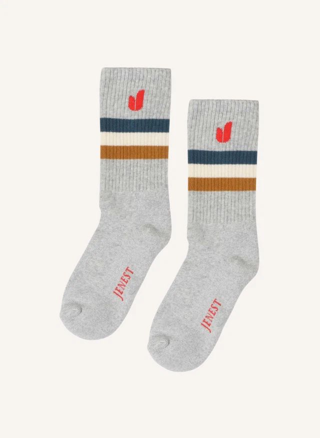 Chaussettes J Sport Coton Bio | Gris chiné