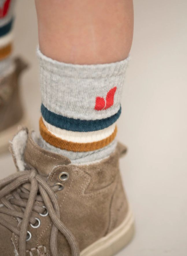 Chaussettes J Sport Coton Bio | Gris chiné