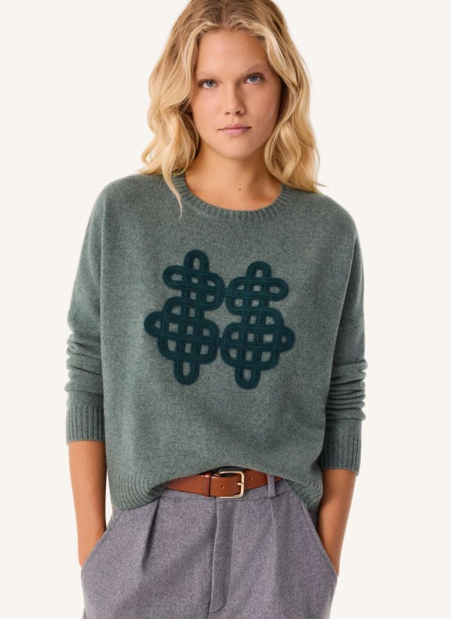 Pull Amelie Symbol Cachemire | Vert