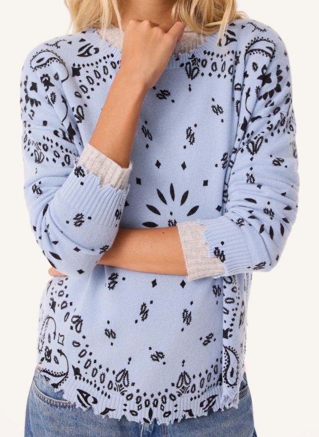 Pull Mela Bandana Cachemire | Bleu
