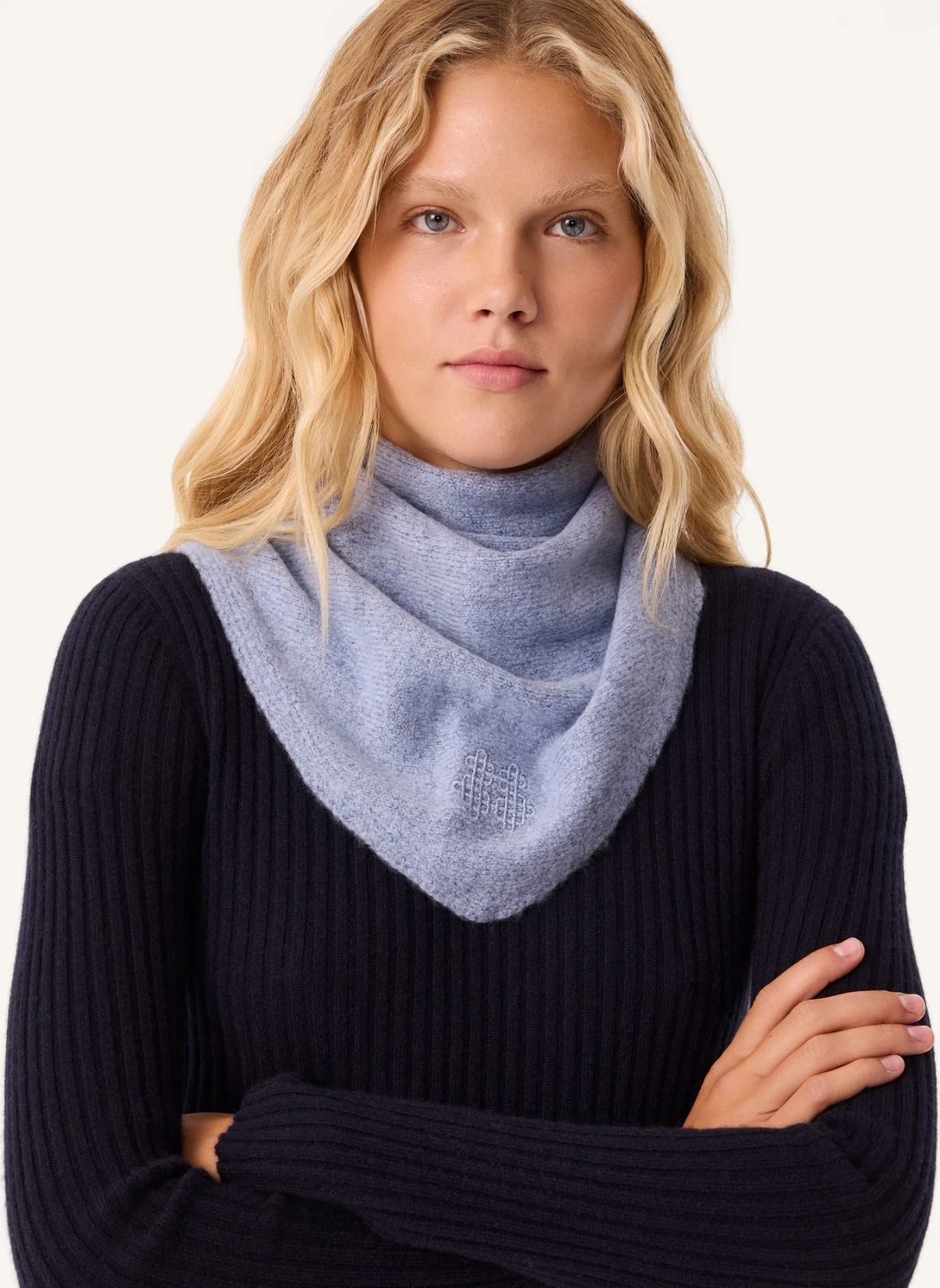 Foulard Tifa Nimbus Cachemire | Bleu- Image produit n°1