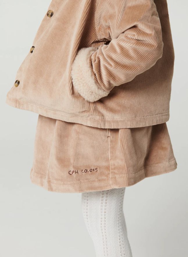 Jupe Velours Côtelé Coton Bio | Beige