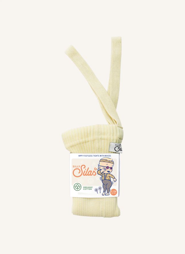 Collants à Bretelles sans Pieds Hippy Coton Bio | Jaune