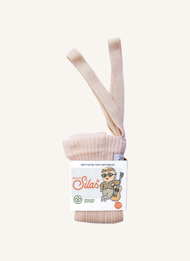 Collants à Bretelles Hippy Coton Bio | Rose pêche