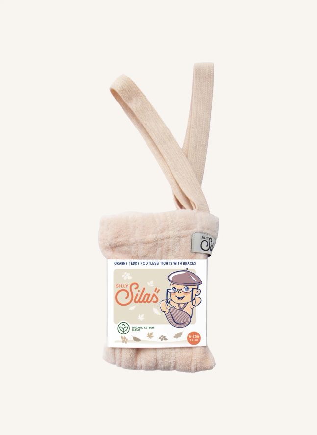 Collants à Bretelles sans Pieds Granny Coton Bio | Rose pêche