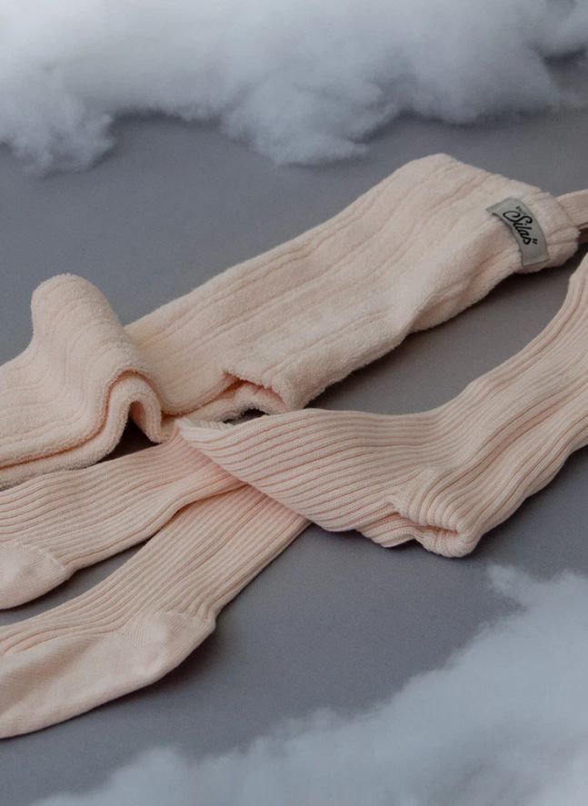 Collants à Bretelles Hippy Coton Bio | Rose pêche