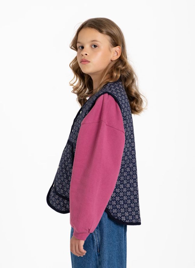 Veste Sans Manches Maria Bandana | Bleu indigo