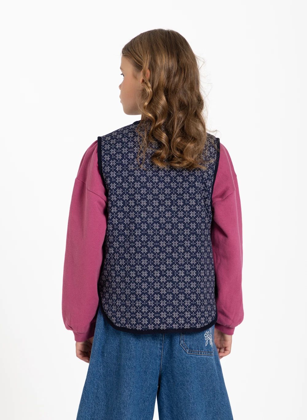 Veste Sans Manches Maria Bandana | Bleu indigo- Image produit n°4