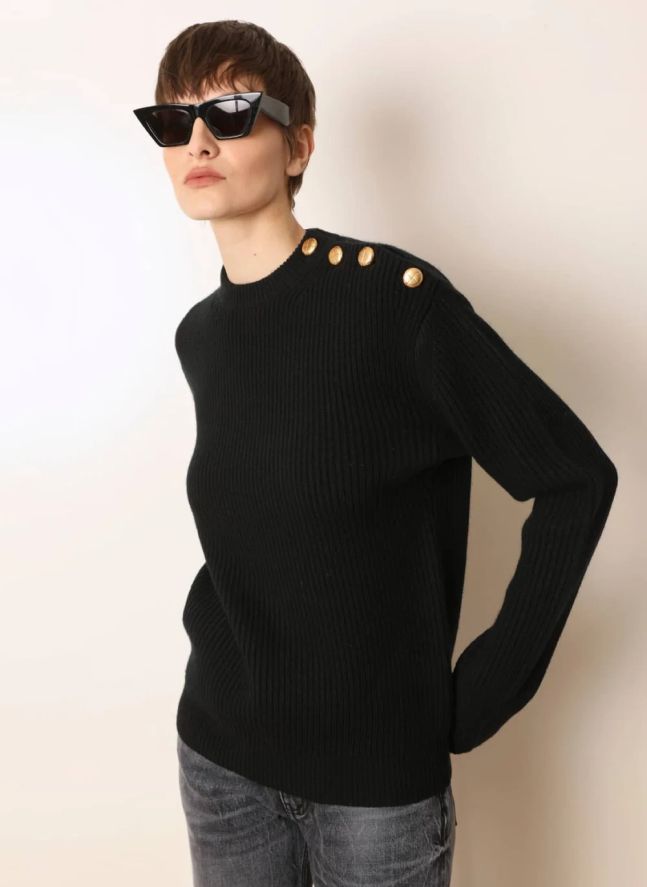 Pull Bobine Laine | Noir
