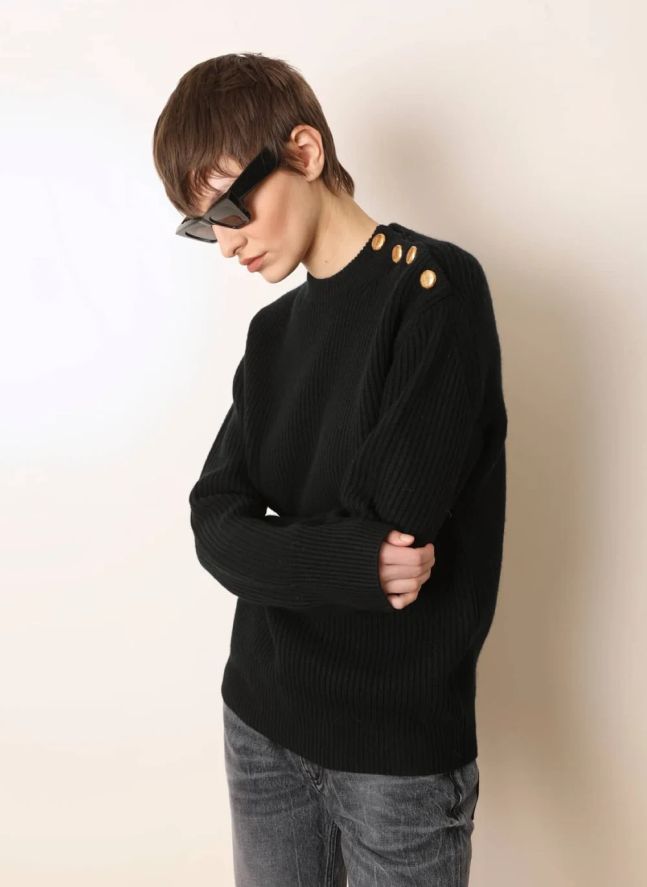 Pull Bobine Laine | Noir