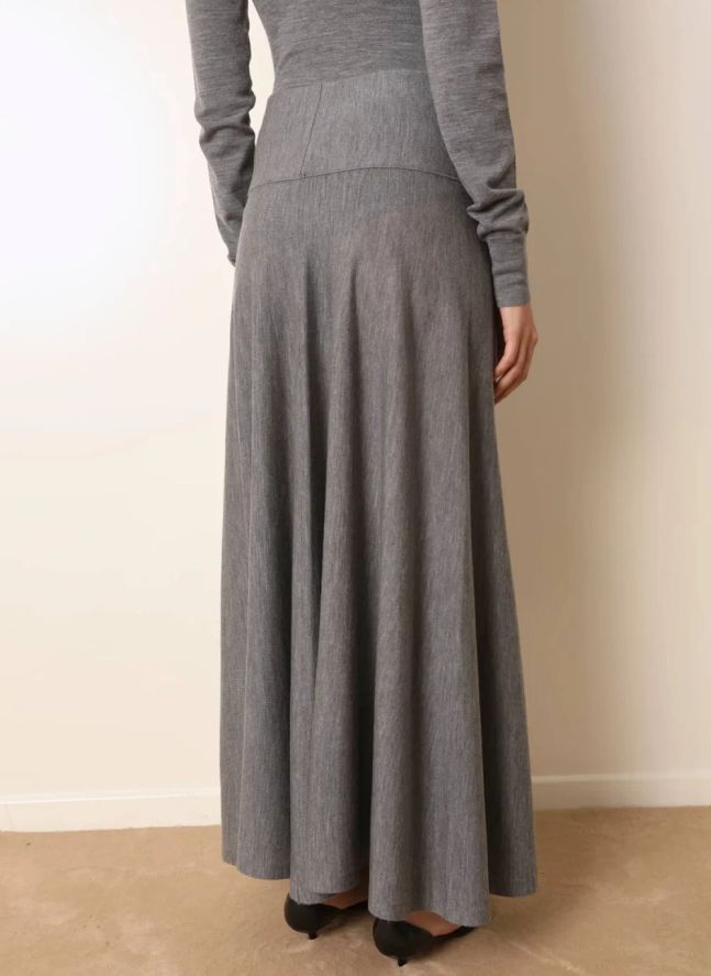 Jupe Cascade Laine | Gris