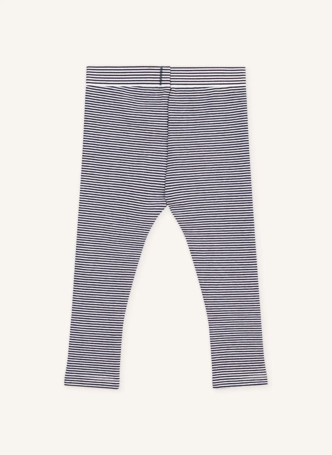 Legging Rayé Coton Bio | Bleu marine
