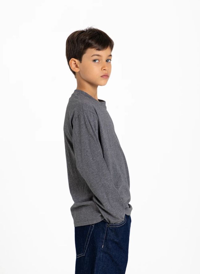 T-shirt Montague Coton Bio | Gris chiné