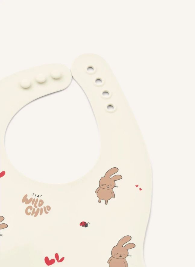 Baberos de silicona Ember - Juego de 2 | Wild child/Rosey