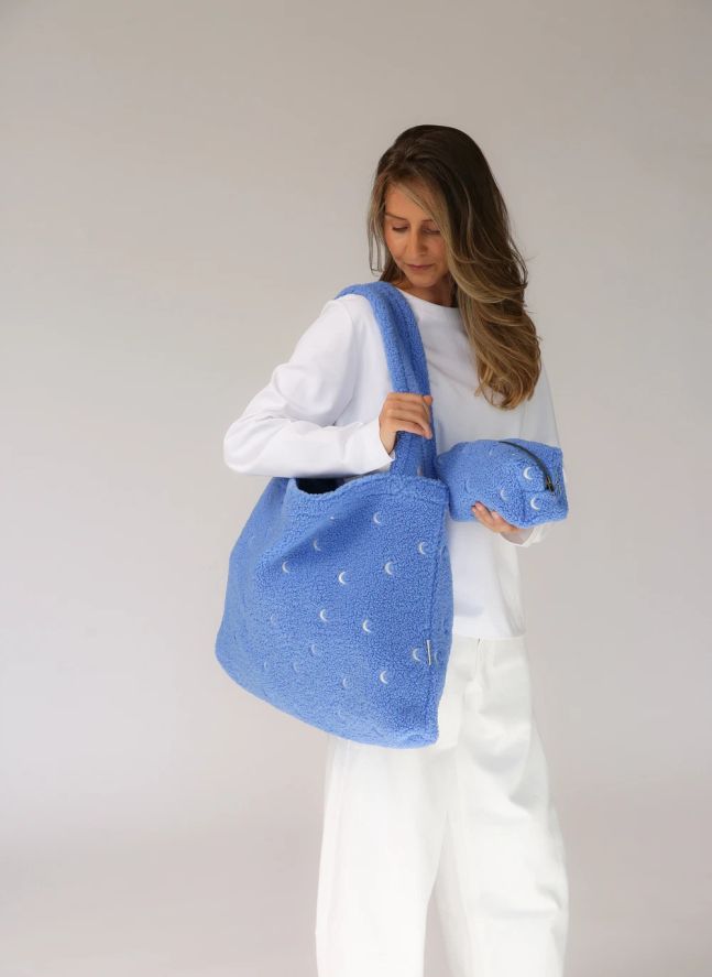 Sac mom-bag Moon | Bleu ciel