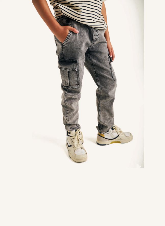 Jeans Cargo Jaro | Denim gris