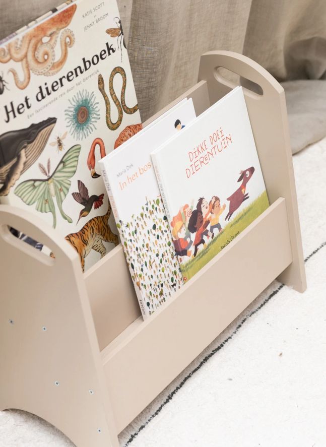 Bibliothèque en bois | Beige