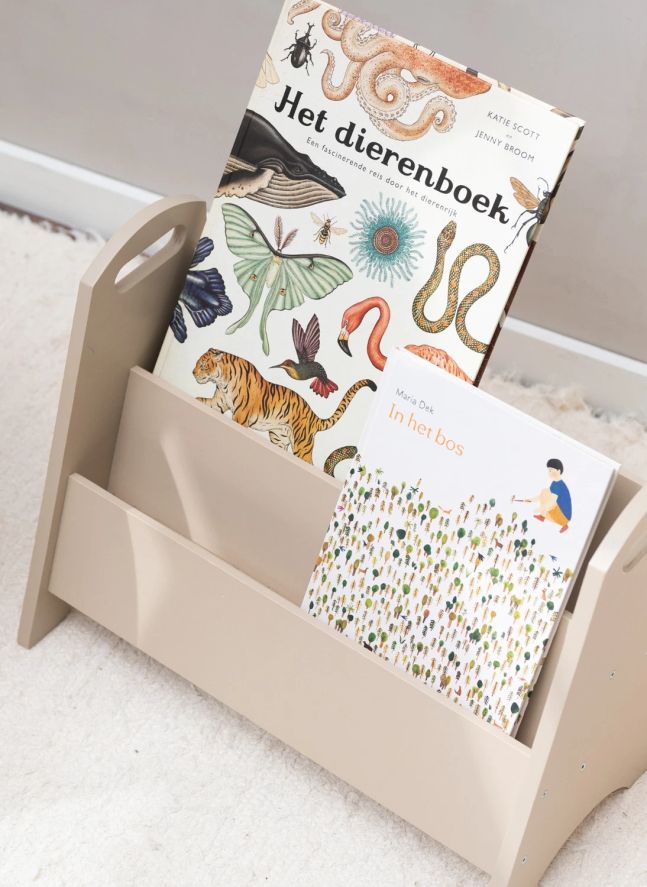Bibliothèque en bois | Beige