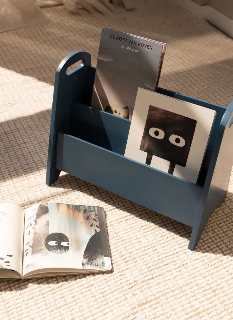 Bibliothèque en bois | Bleu- Image produit n°2