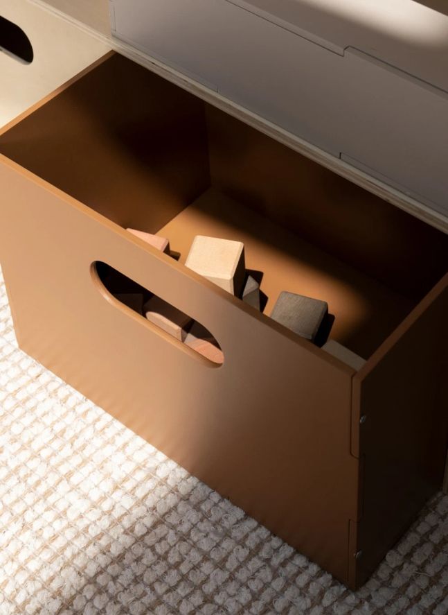 Boite de rangement en bois | Brun