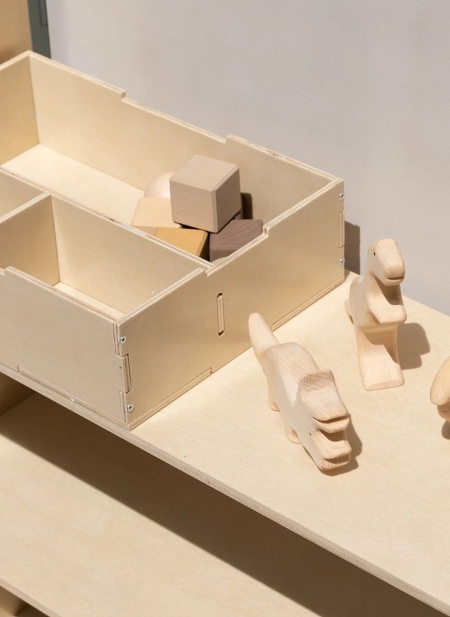 Boite de rangement avec couvercle en bois | Bois clair