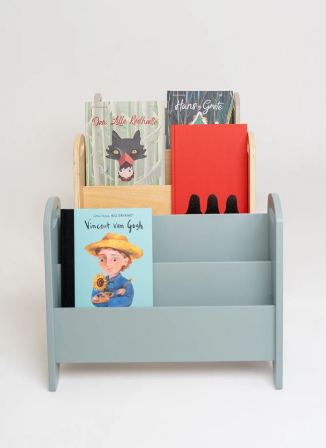 Bibliothèque en bois | Vert olive