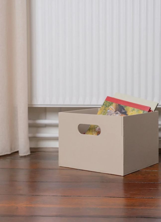 Boite de rangement en bois | Beige